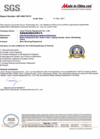 SGS Certificate SGS Certificate